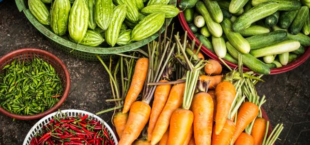 bundle of assorted vegetable lot by Megan Thomas courtesy of Unsplash.